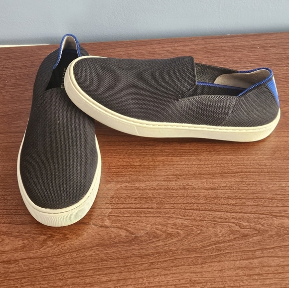 Rothy’s Black The Sneaker Slip On Shoes Women’s Size 8 Comfort Knit - Picture 1 of 9